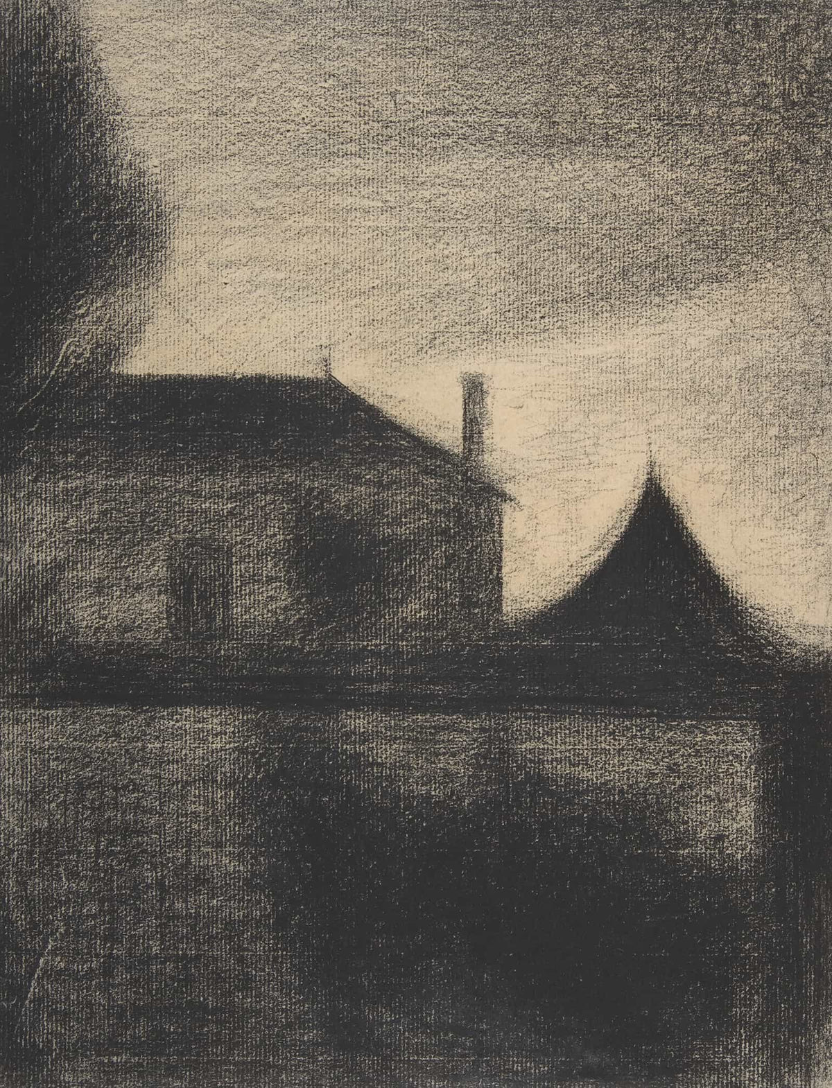 House At Dusk La Cite   by Georges Seurat