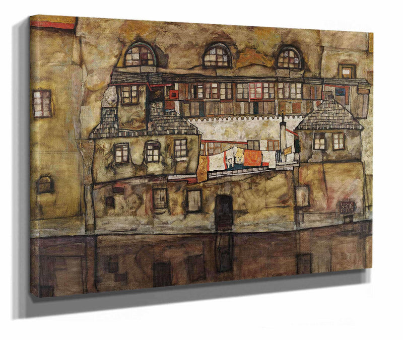 House Wall On The River by Egon Schiele