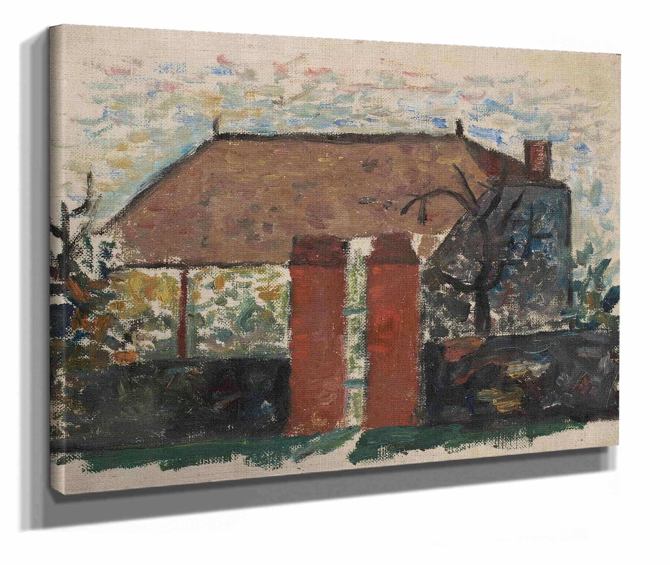 House With A Red Gate by Tadeusz Makowski
