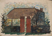 House With A Red Gate by Tadeusz Makowski
