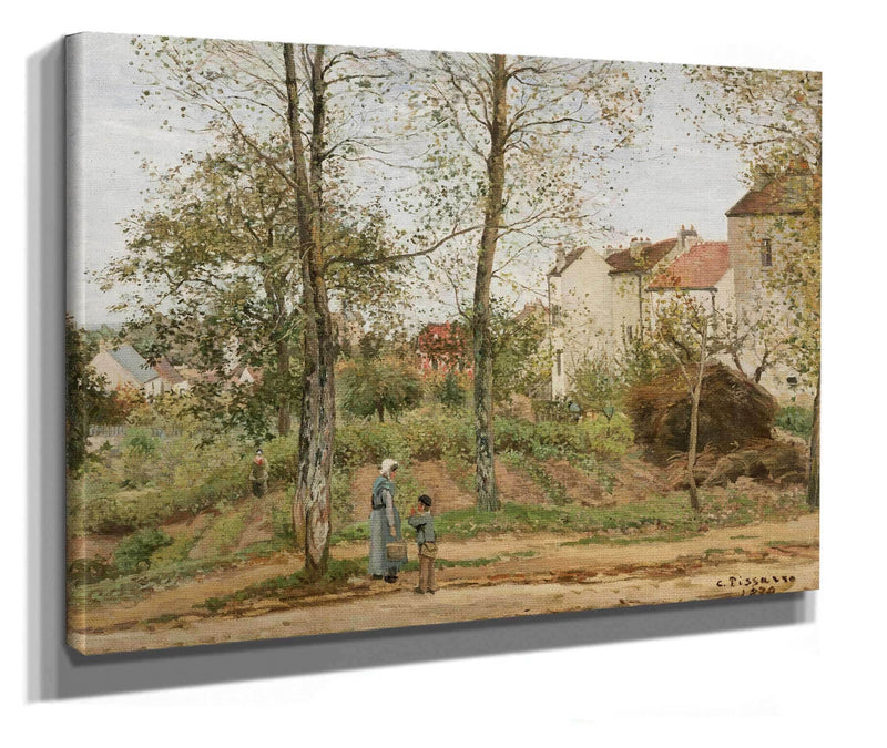 Houses At Bougival Autumn by Camille Pissarro