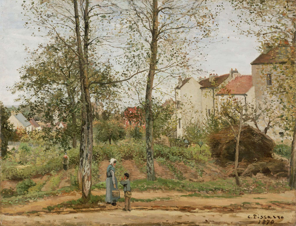 Houses At Bougival Autumn by Camille Pissarro