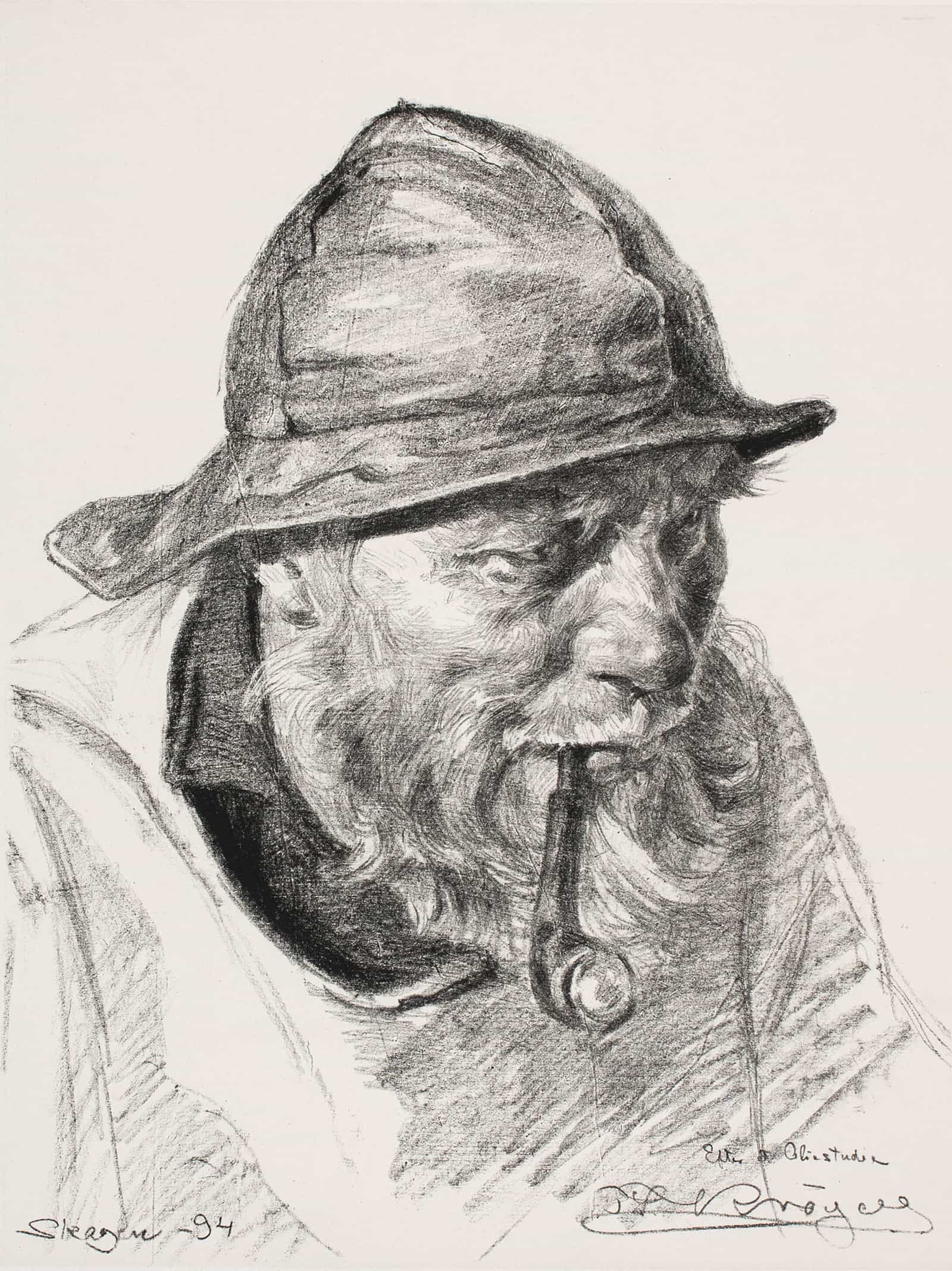 Hoved Af En Skagensfisker by Peder Severin Kroyer