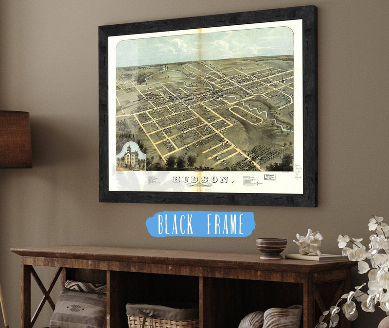 Hudson Lenawee Co Michigan 1868 State of Michigan