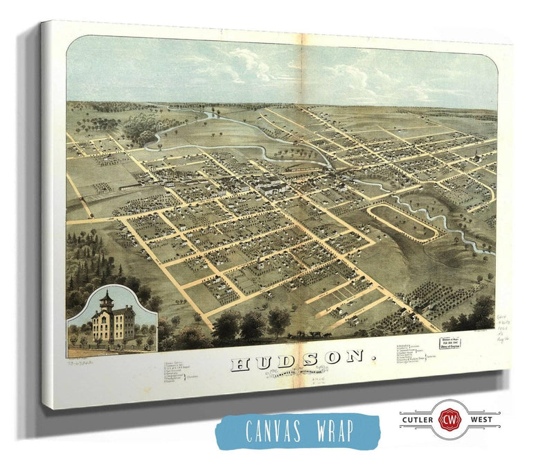 Hudson Lenawee Co Michigan 1868 State of Michigan