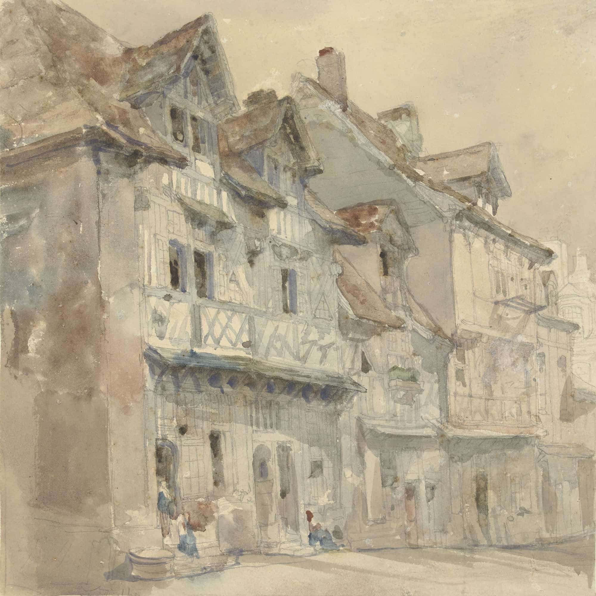 Huizen In Dieppe  by David Roberts