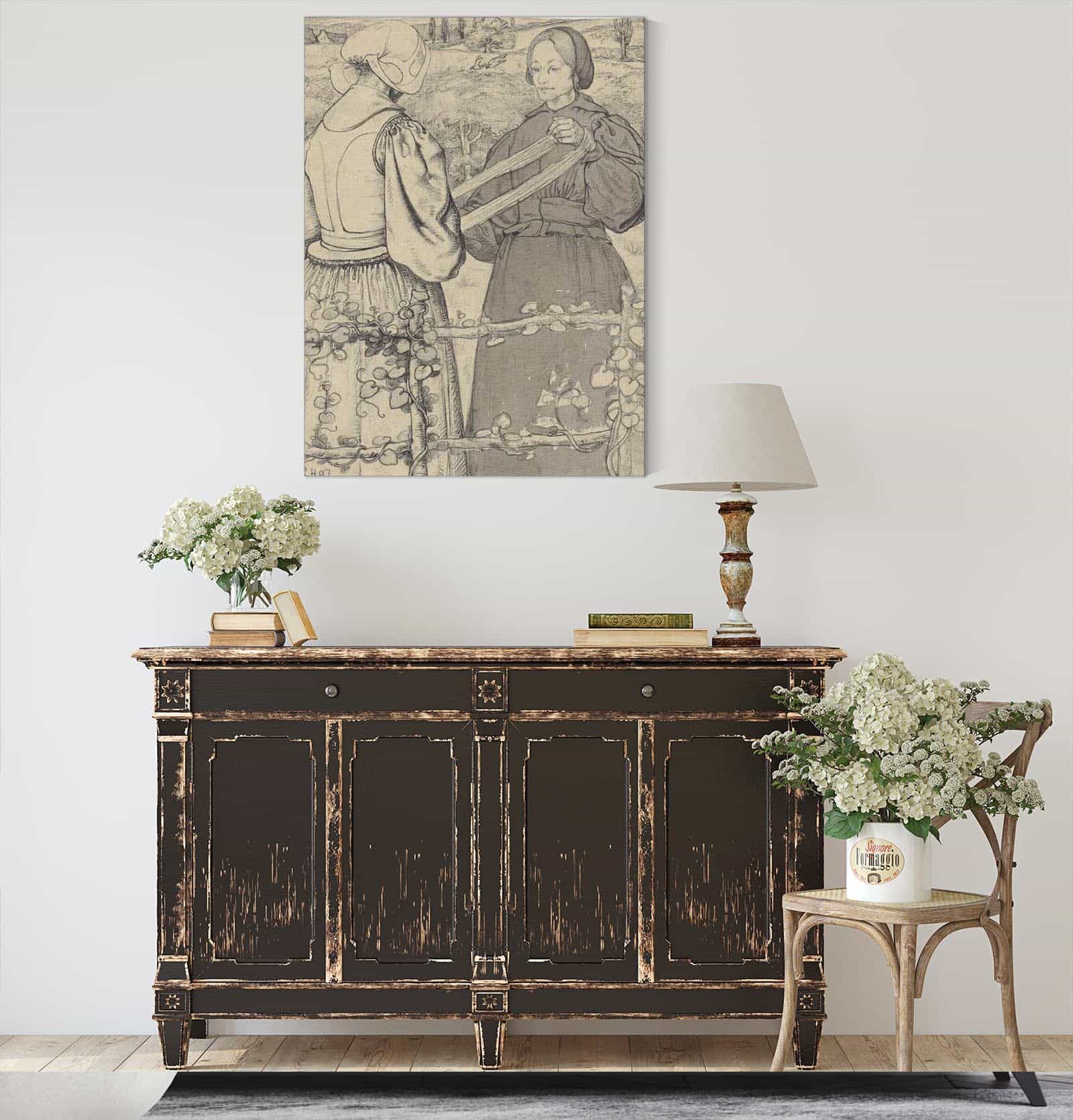Huizer Meisjes Die Garen Winden by Richard Nicolaus Roland Holst