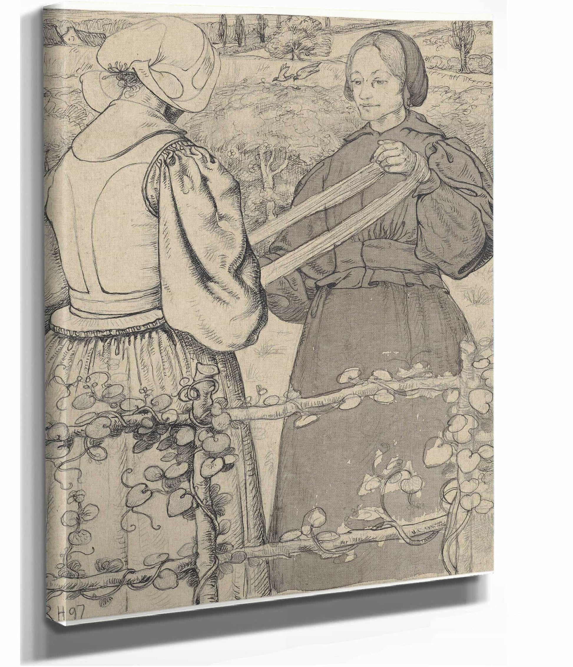 Huizer Meisjes Die Garen Winden by Richard Nicolaus Roland Holst