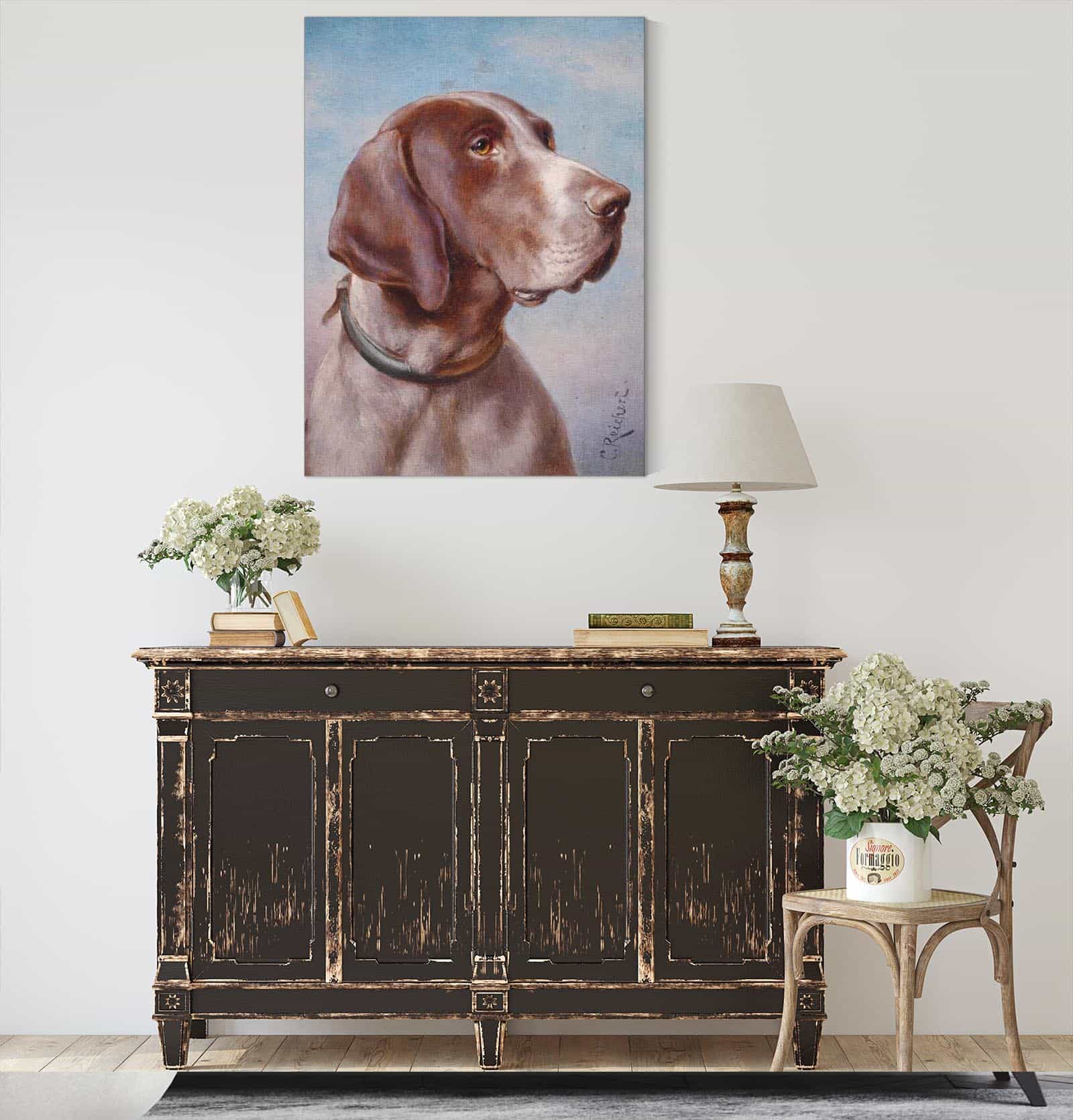 Hundeportrait by Carl Reichert