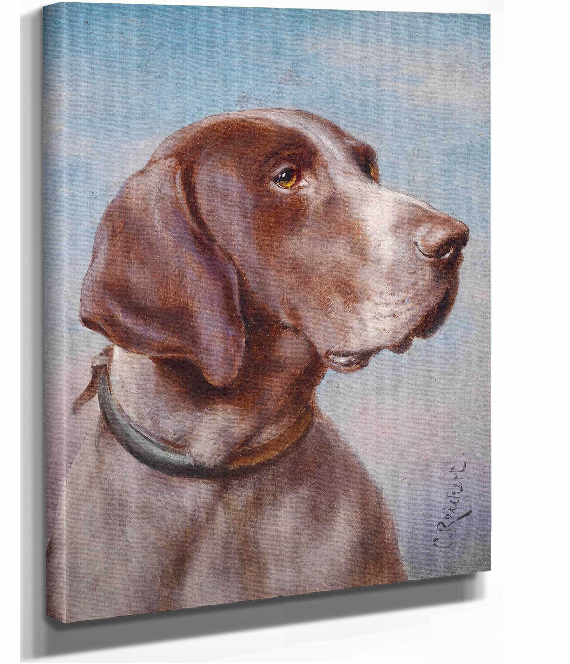 Hundeportrait by Carl Reichert