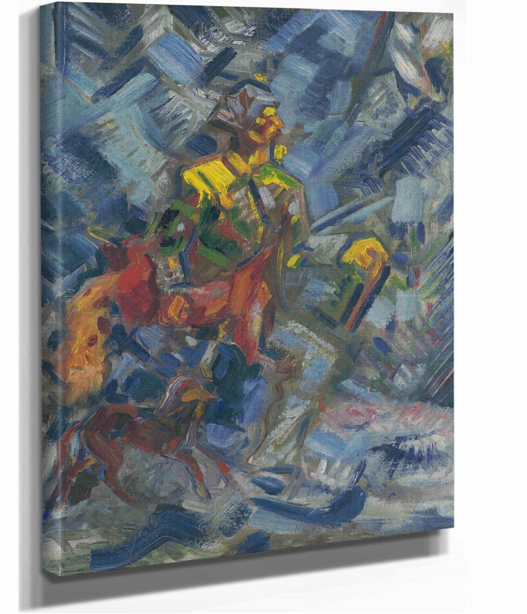 Hunter In A Blue Forest by Arnold Peter Weisz Kubincan