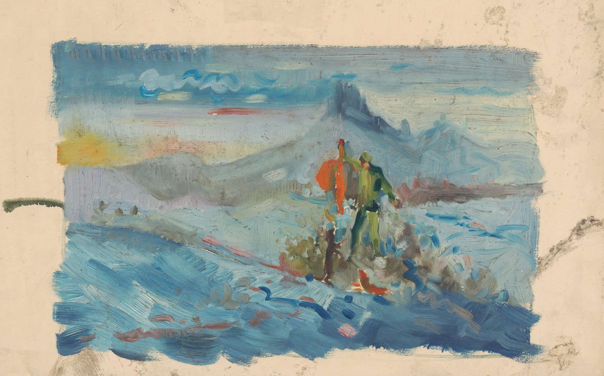 Hunters In A Landscape   by Arnold Peter Weisz Kubincan