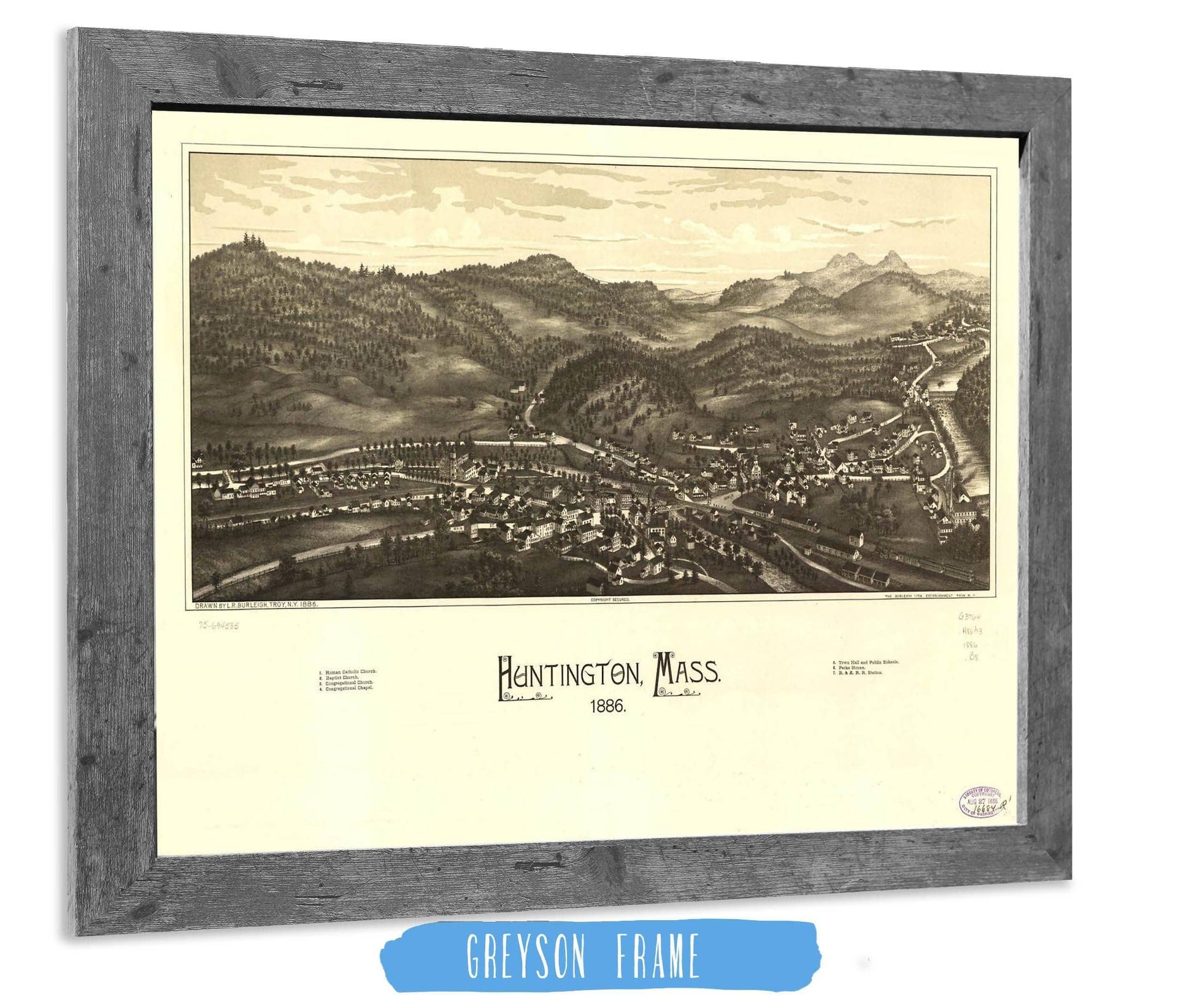 Huntington Mass 1886 State of Massachusetts