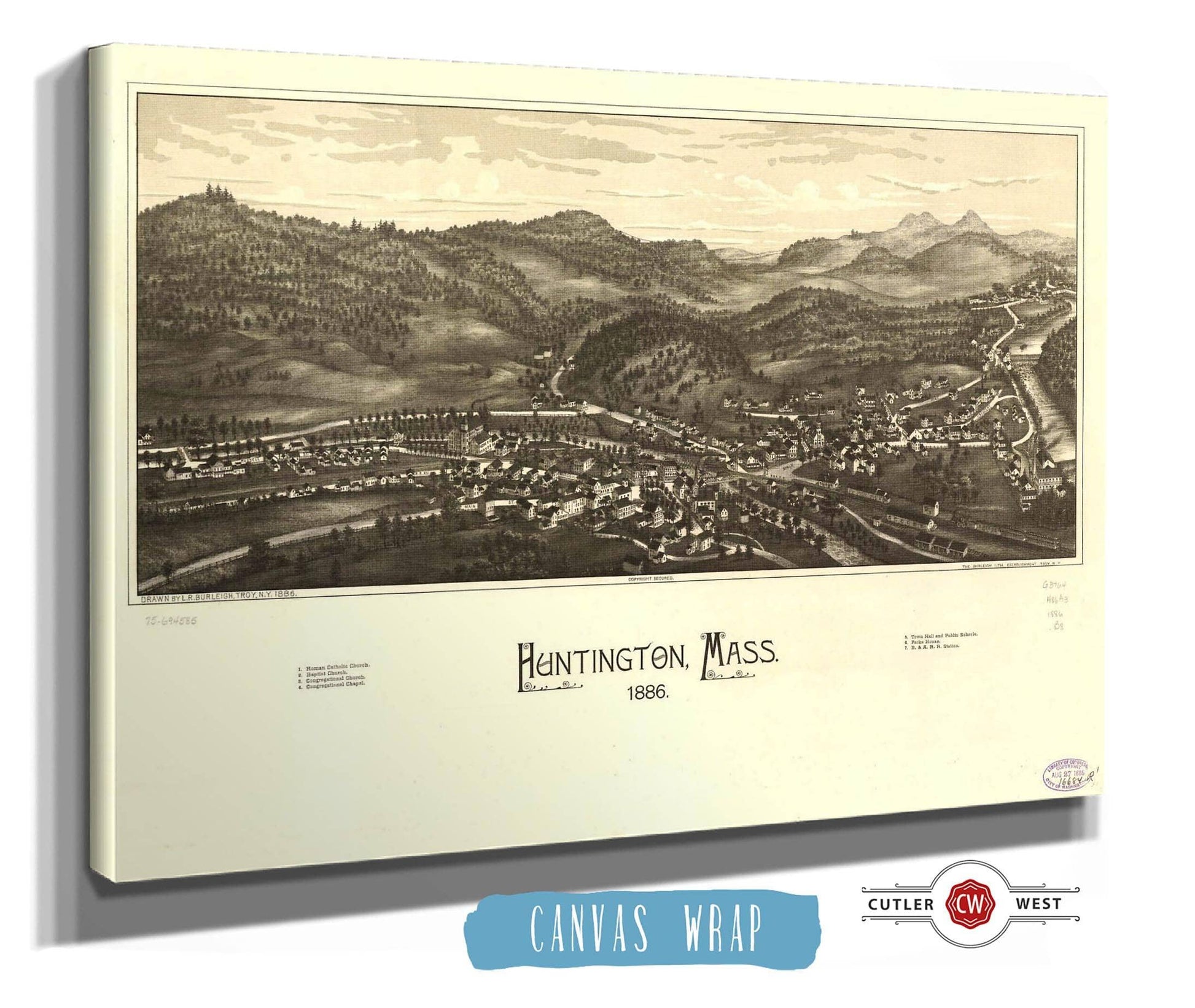 Huntington Mass 1886 State of Massachusetts