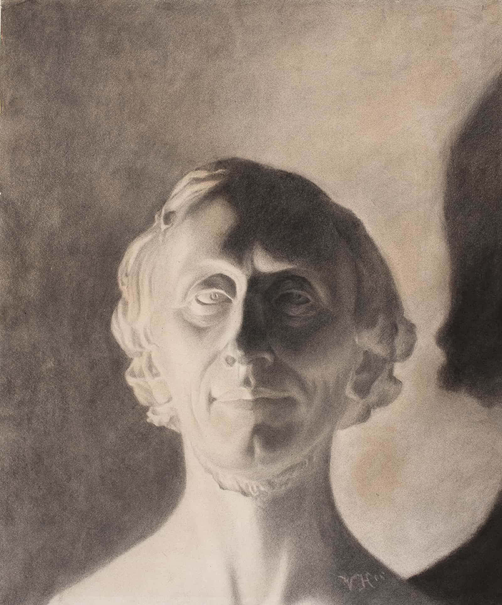 Hw Bissens Portraetbuste Af Hc Andersen by Vilhelm Hammershoi