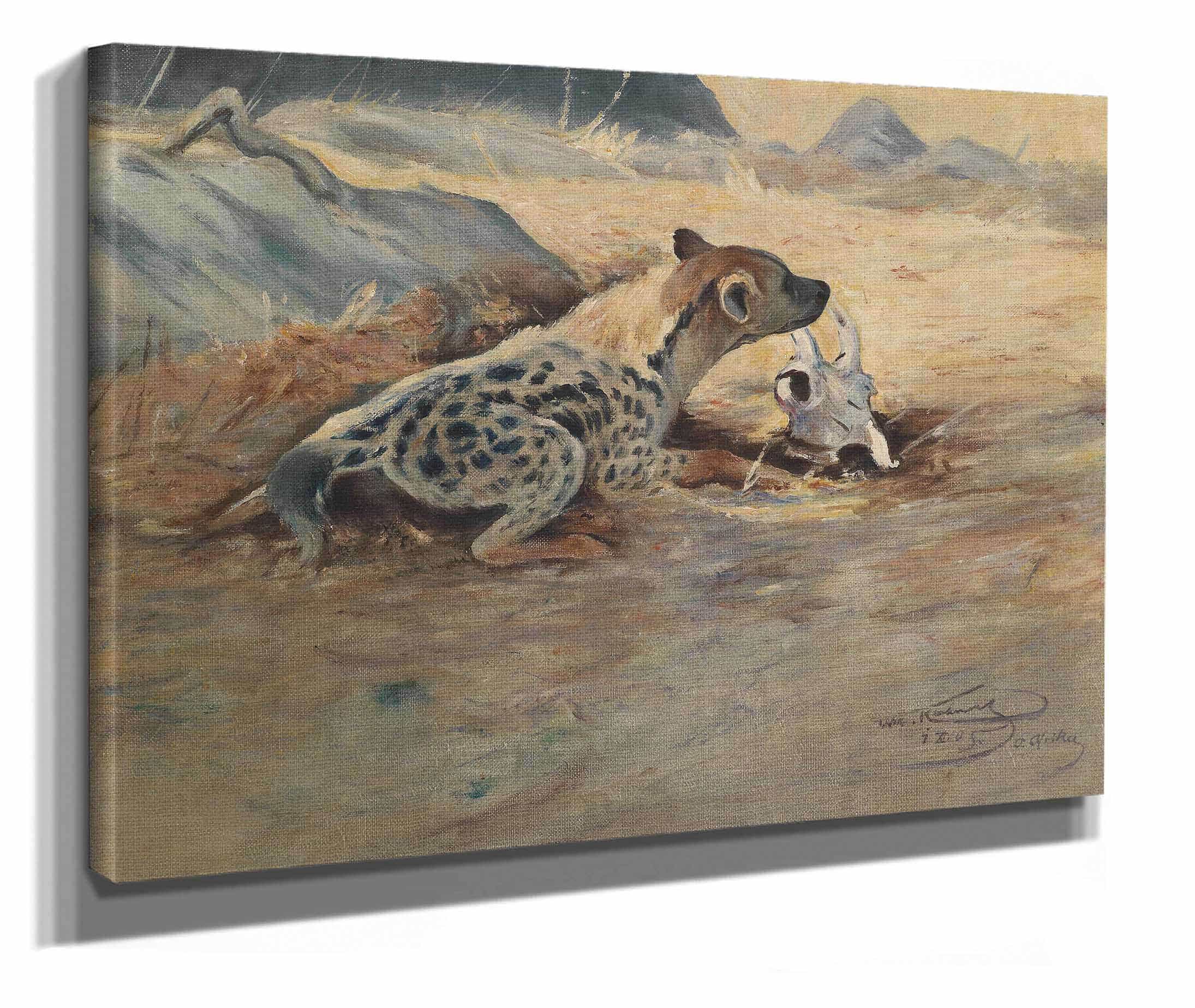Hyane Auf Der Lauer by Wilhelm Kuhnert