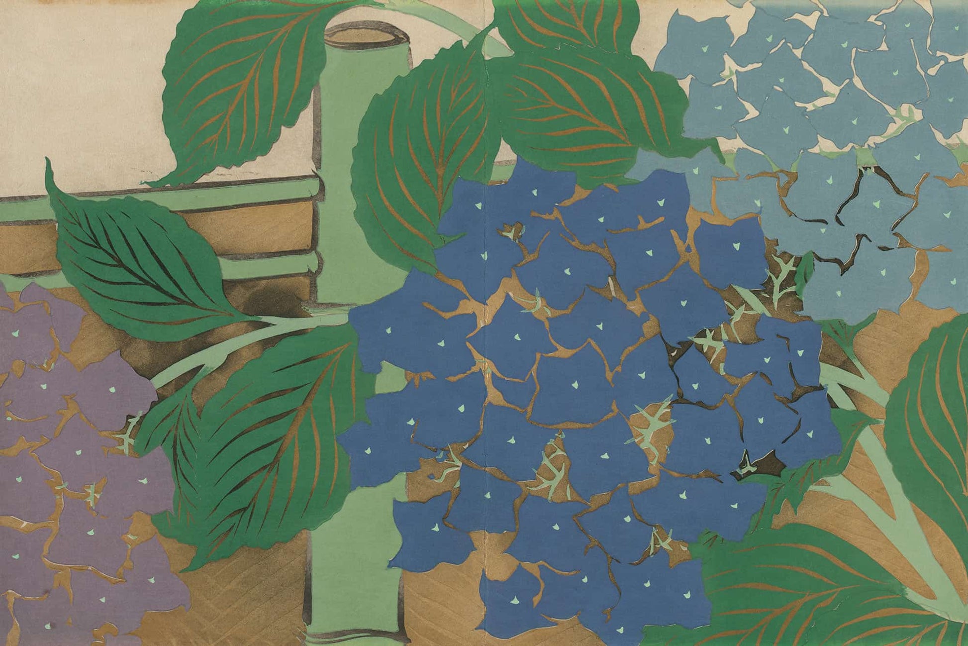 Hydrangea Ajisai by Kamisaka Sekka
