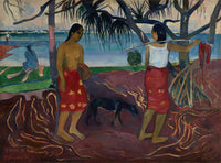 I Raro Te Oviri Under The Pandanus by Paul Gauguin