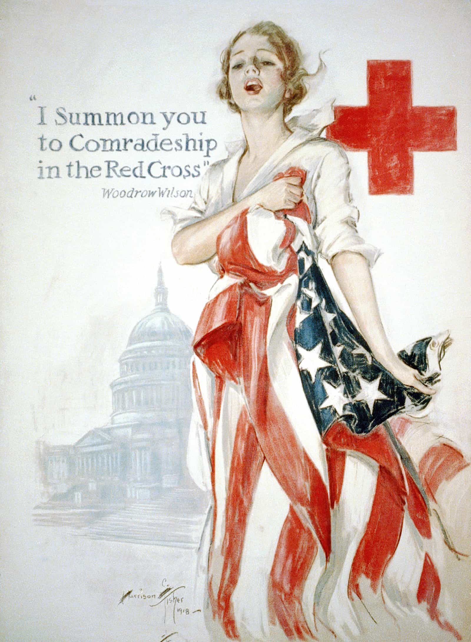 I Summon You To Comradeship In The Red Cross by Harrison Fisher