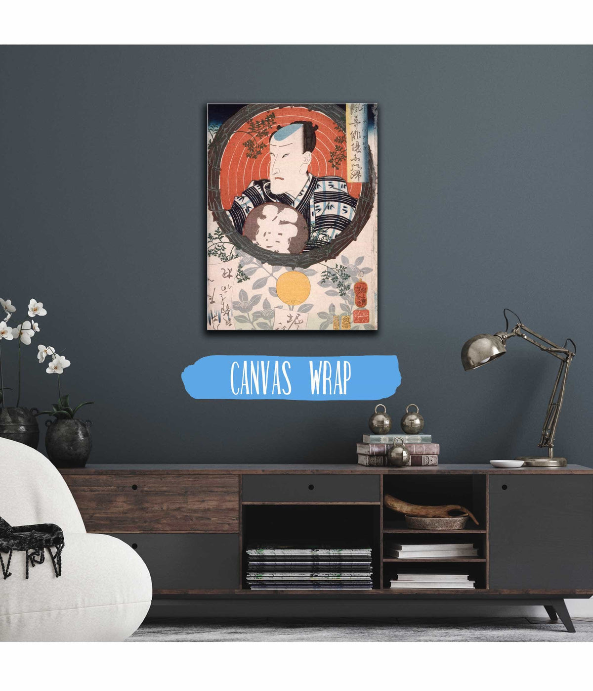 Ichimura Kakitsu Holding An Inscribed Fan by Tsukioka Yoshitoshi