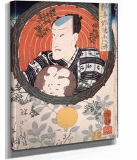 Ichimura Kakitsu Holding An Inscribed Fan by Tsukioka Yoshitoshi