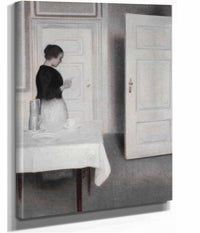 Ida Reading A Letter by Vilhelm Hammershoi
