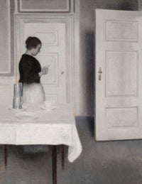 Ida Reading A Letter by Vilhelm Hammershoi