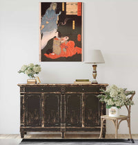 Iga No Tsubone With Tengu The Spirit Of Fujiwara No Nakanari by Tsukioka Yoshitoshi