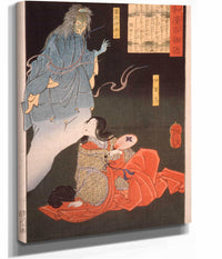 Iga No Tsubone With Tengu The Spirit Of Fujiwara No Nakanari by Tsukioka Yoshitoshi