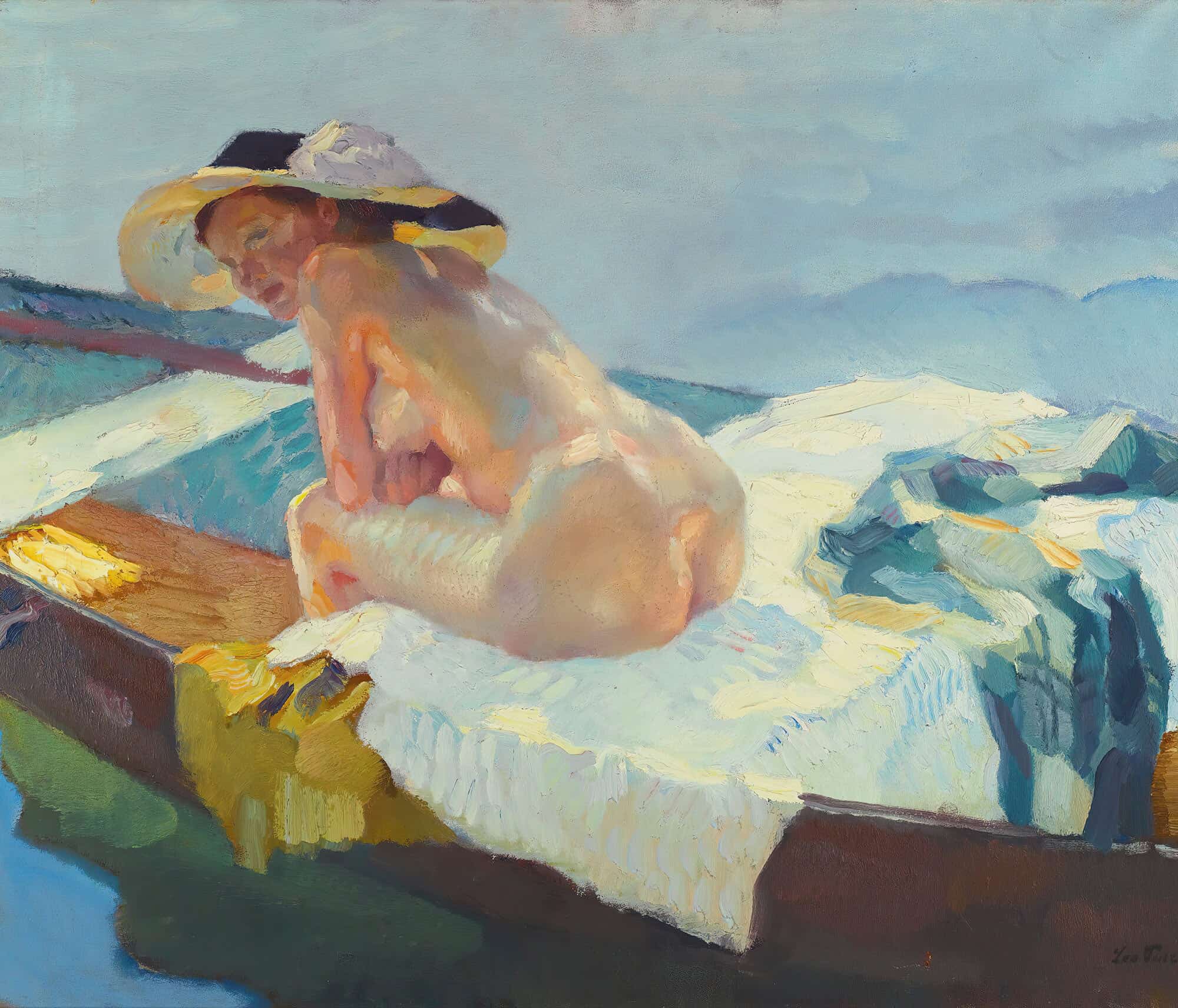 Im Kahn The Rowboat by Leo Putz