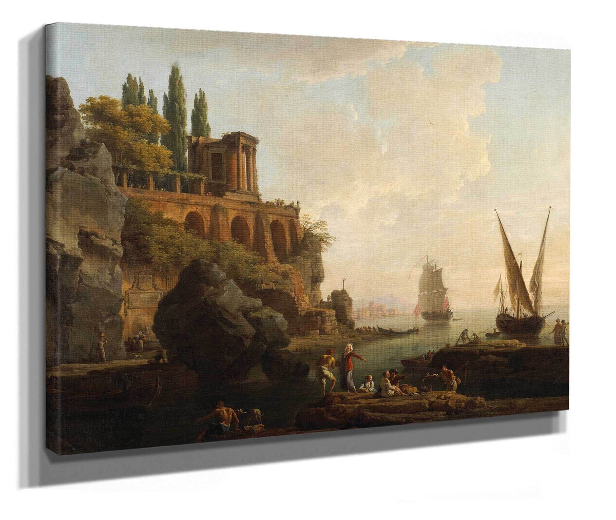 Imaginary Landscapeitalian Harbor Scene by Claude Joseph Vernet