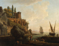 Imaginary Landscapeitalian Harbor Scene by Claude Joseph Vernet