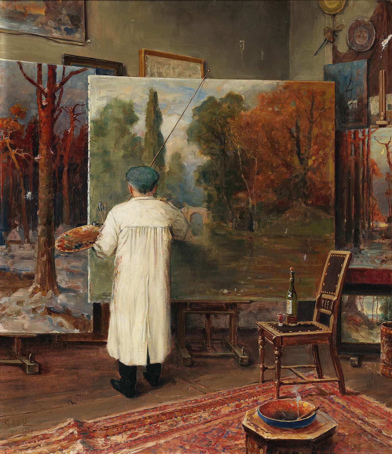 In Seinem Atelier by Julius Sergius Klever