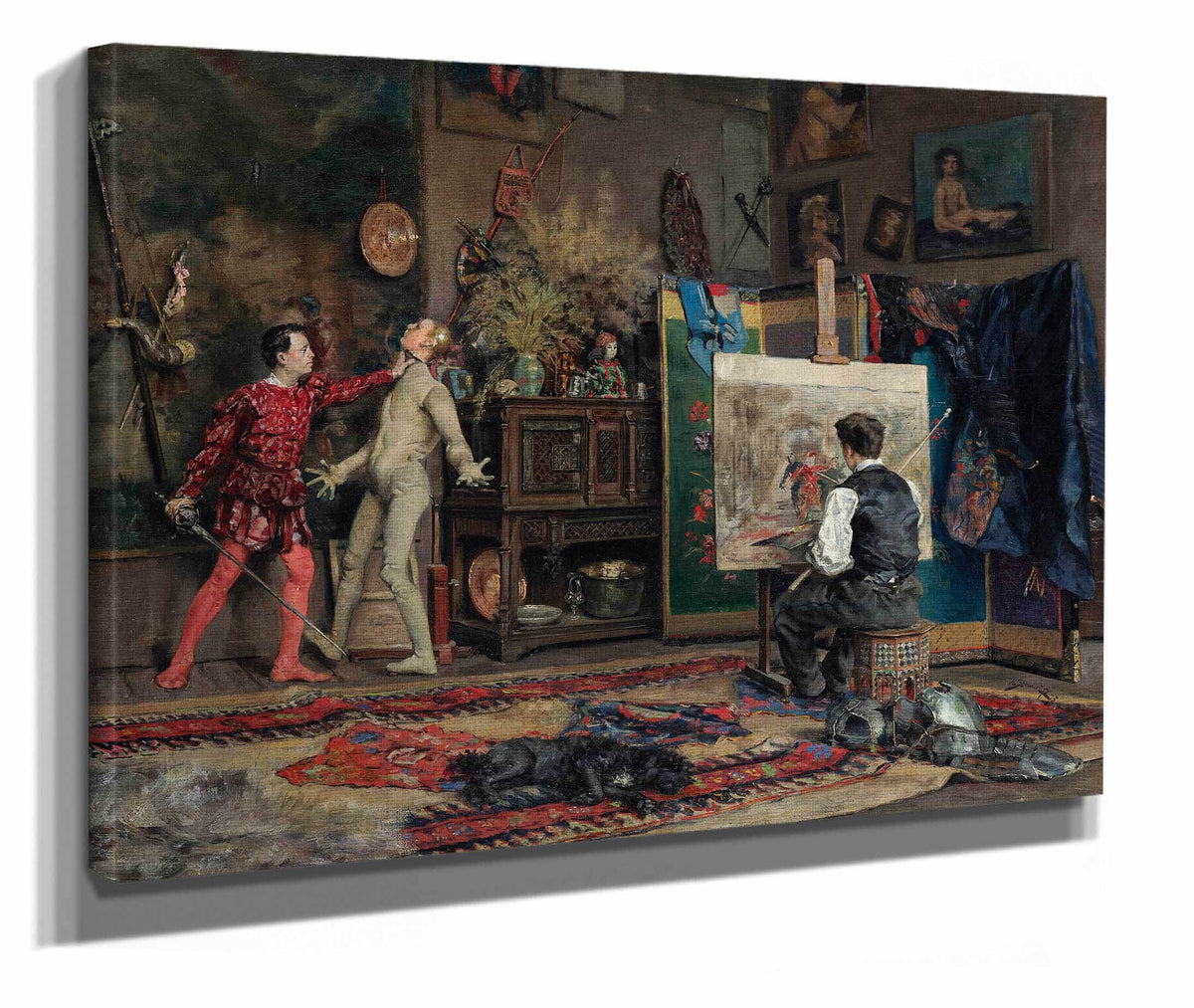 In The Artists Studio by Julius Leblanc Stewart