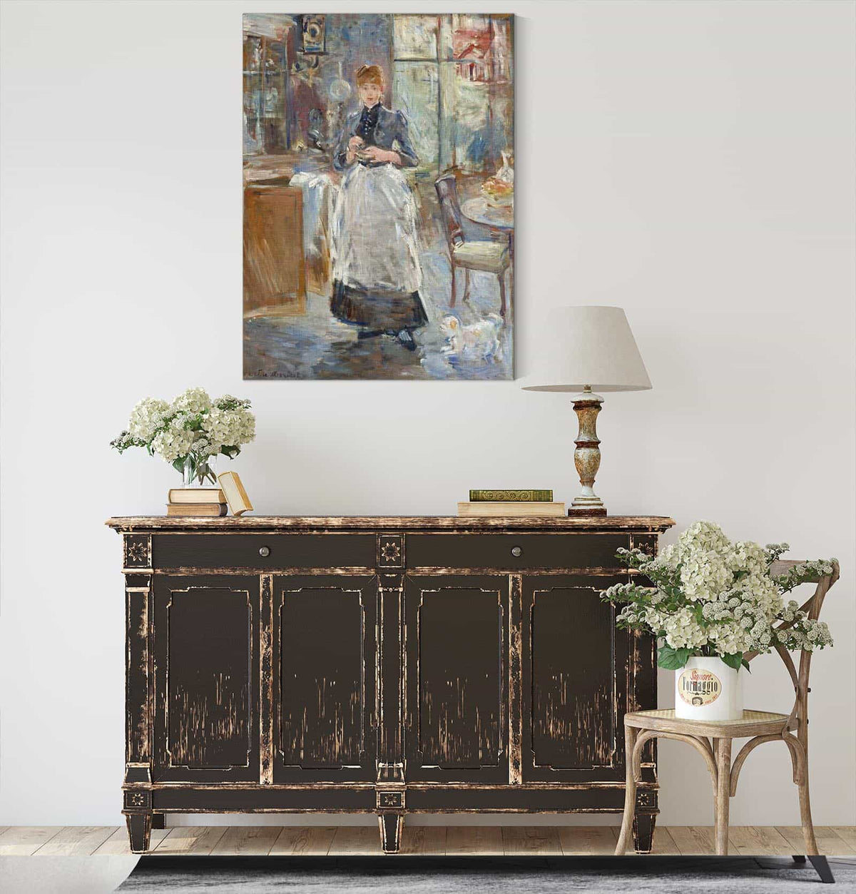 In The Dining Room by Berthe Morisot