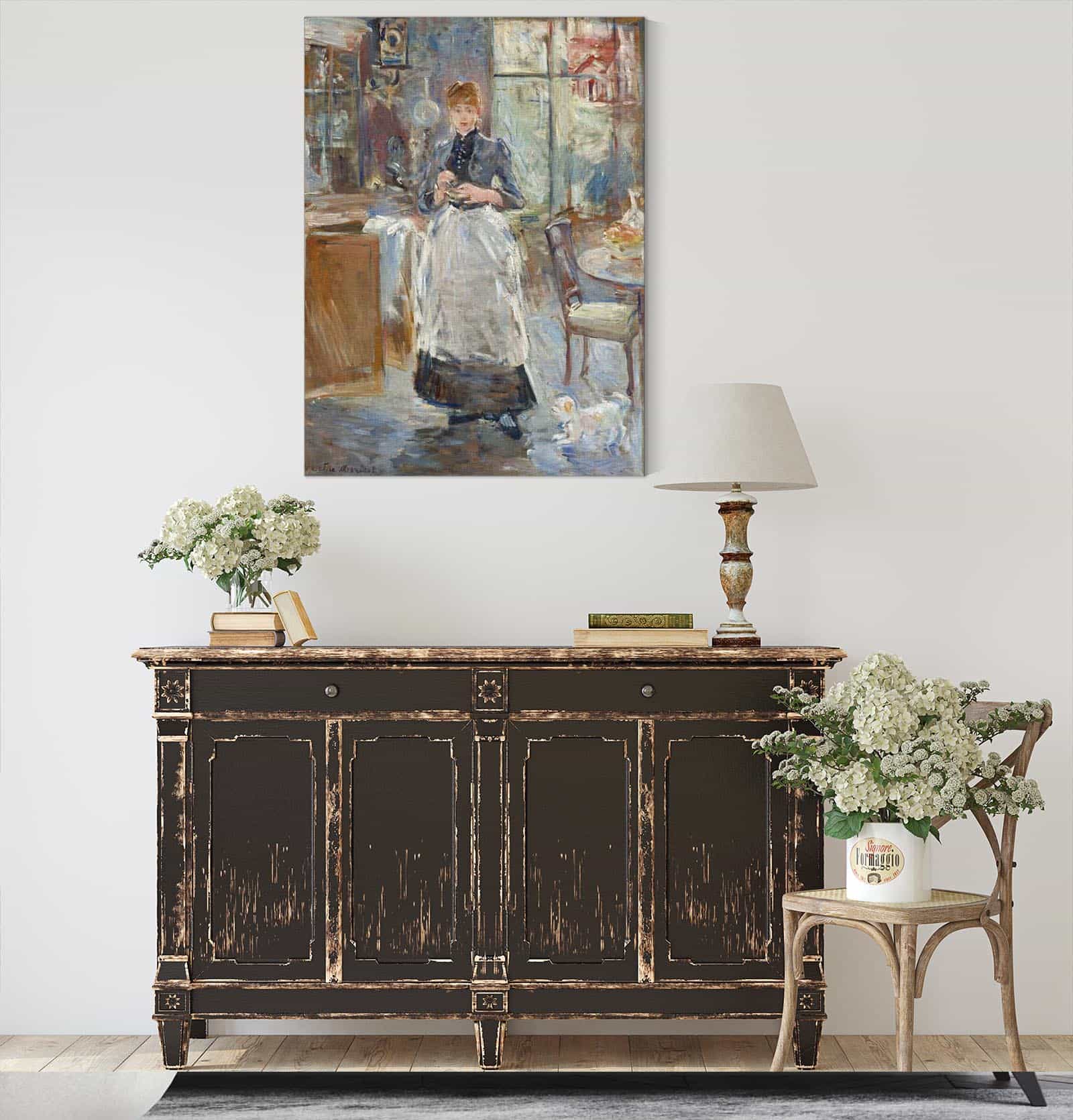 In The Dining Room by Berthe Morisot