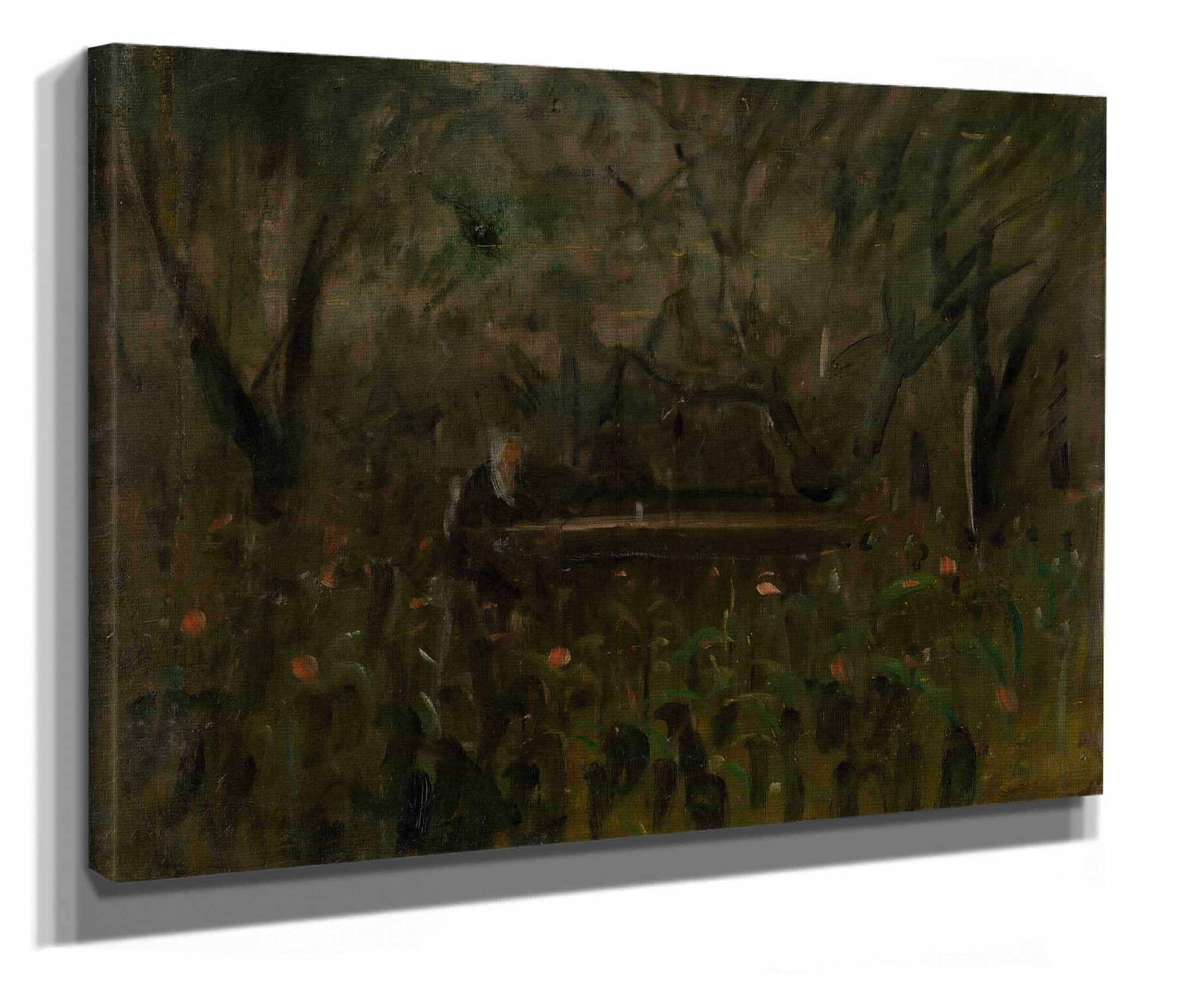 In The Garden At The Table by Ladislav Mednyanszky