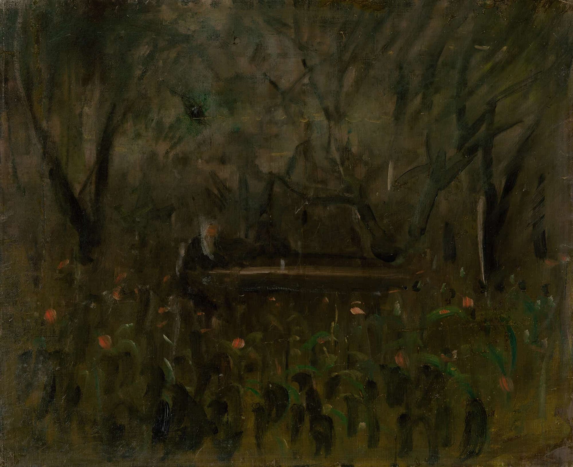 In The Garden At The Table by Ladislav Mednyanszky