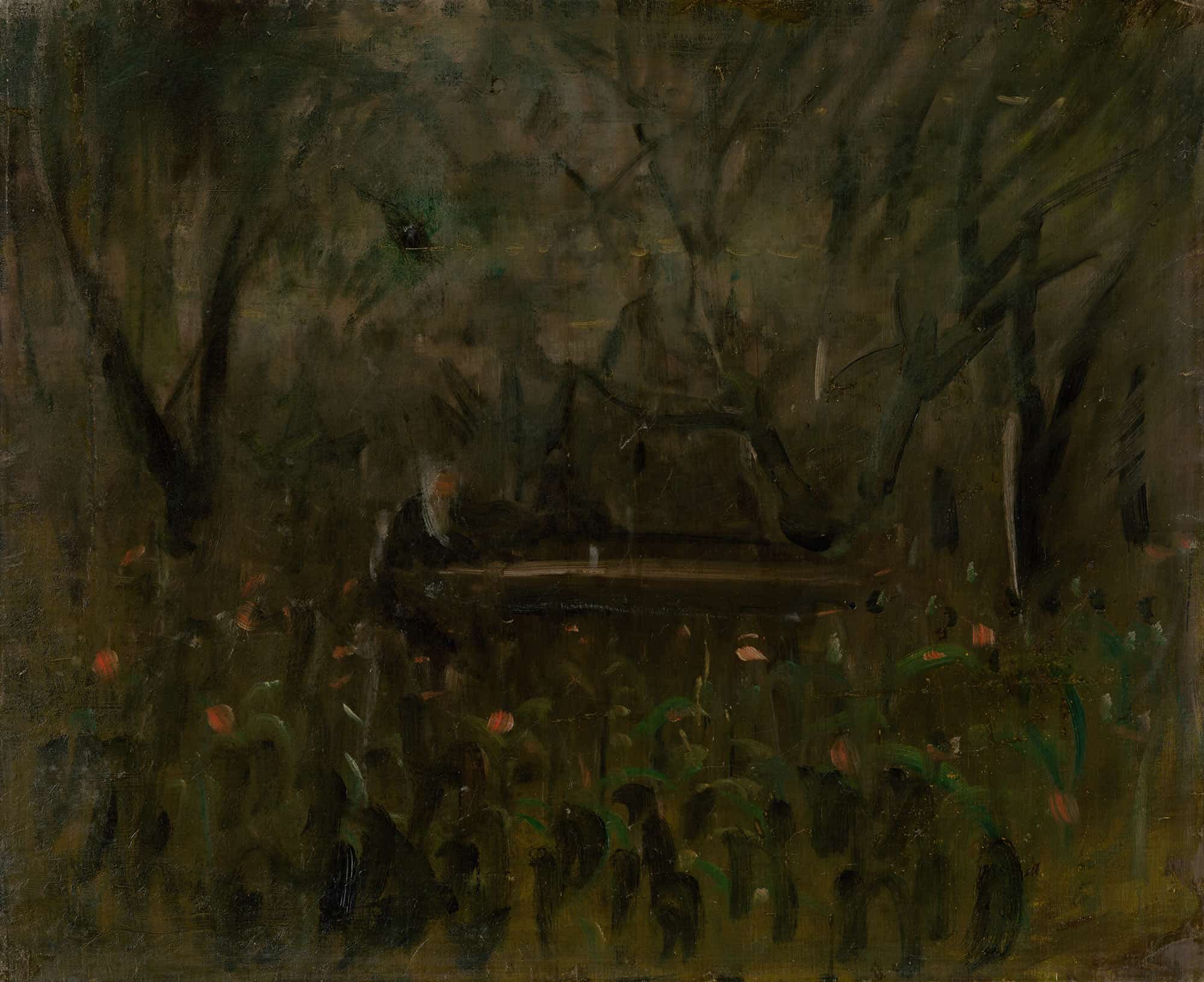 In The Garden At The Table by Ladislav Mednyanszky