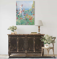 In The Garden Celia Thaxter In Her Garden by Childe Hassam