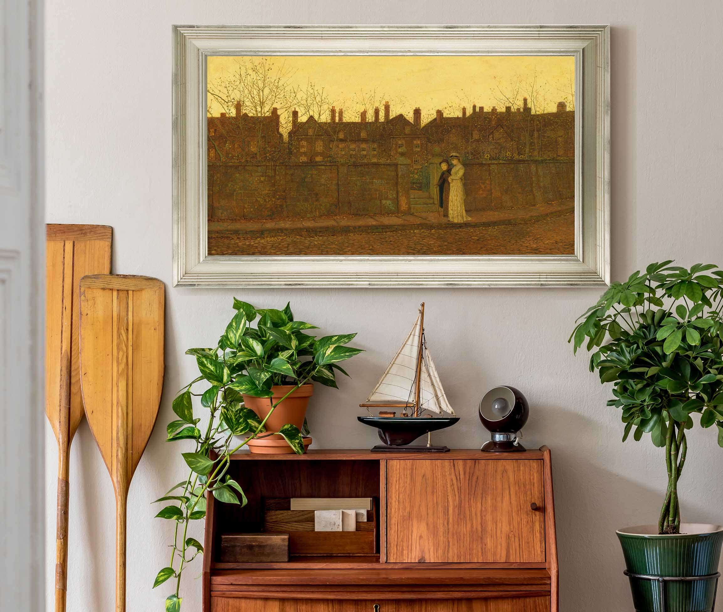In The Golden Gloaming by John Atkinson Grimshaw