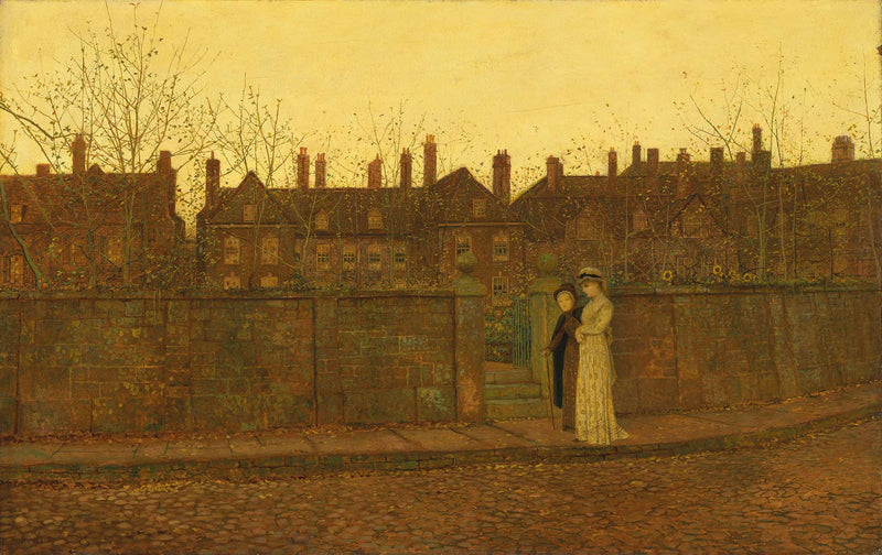 In The Golden Gloaming by John Atkinson Grimshaw