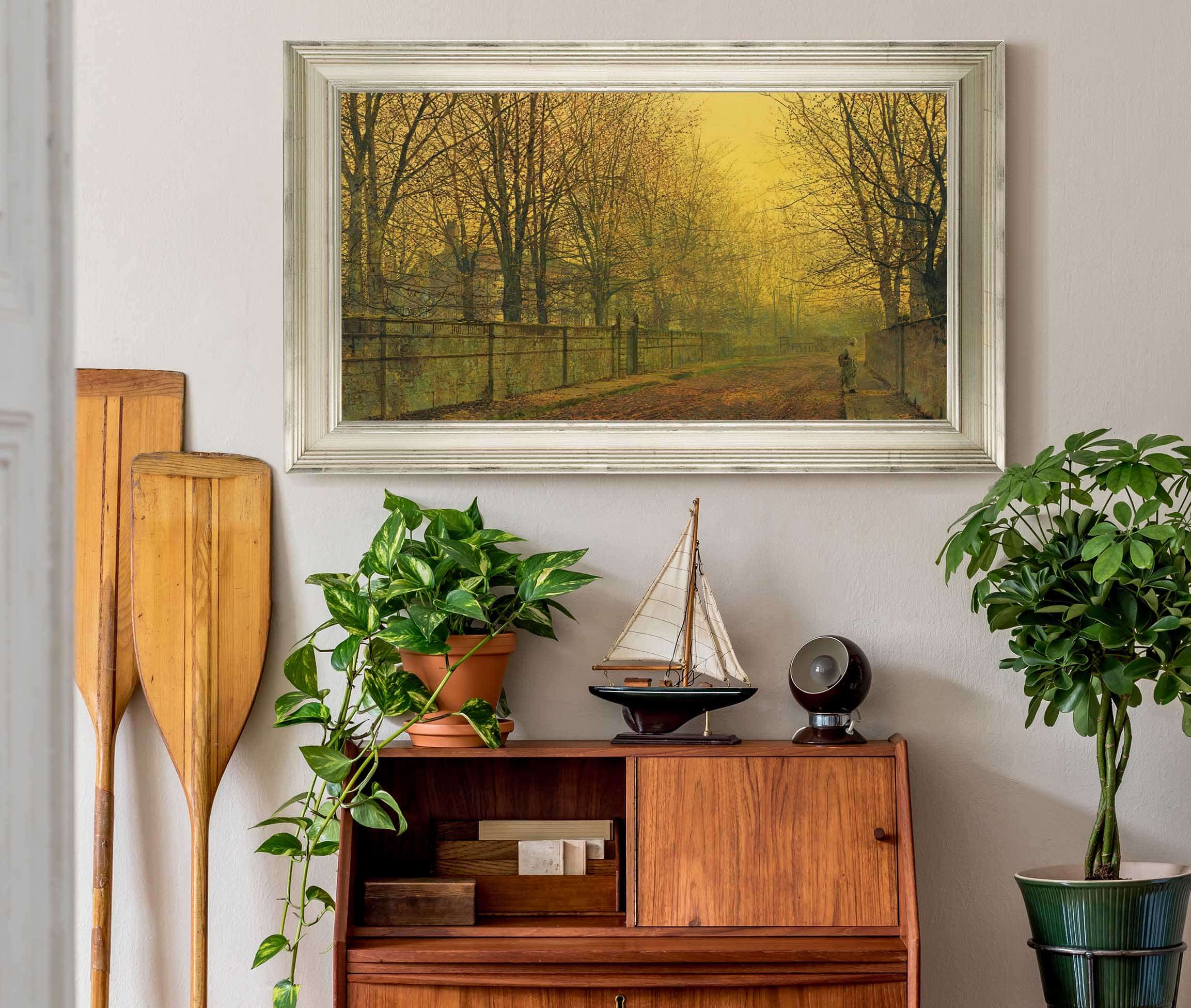 In The Golden Glow Of Autumn by John Atkinson Grimshaw
