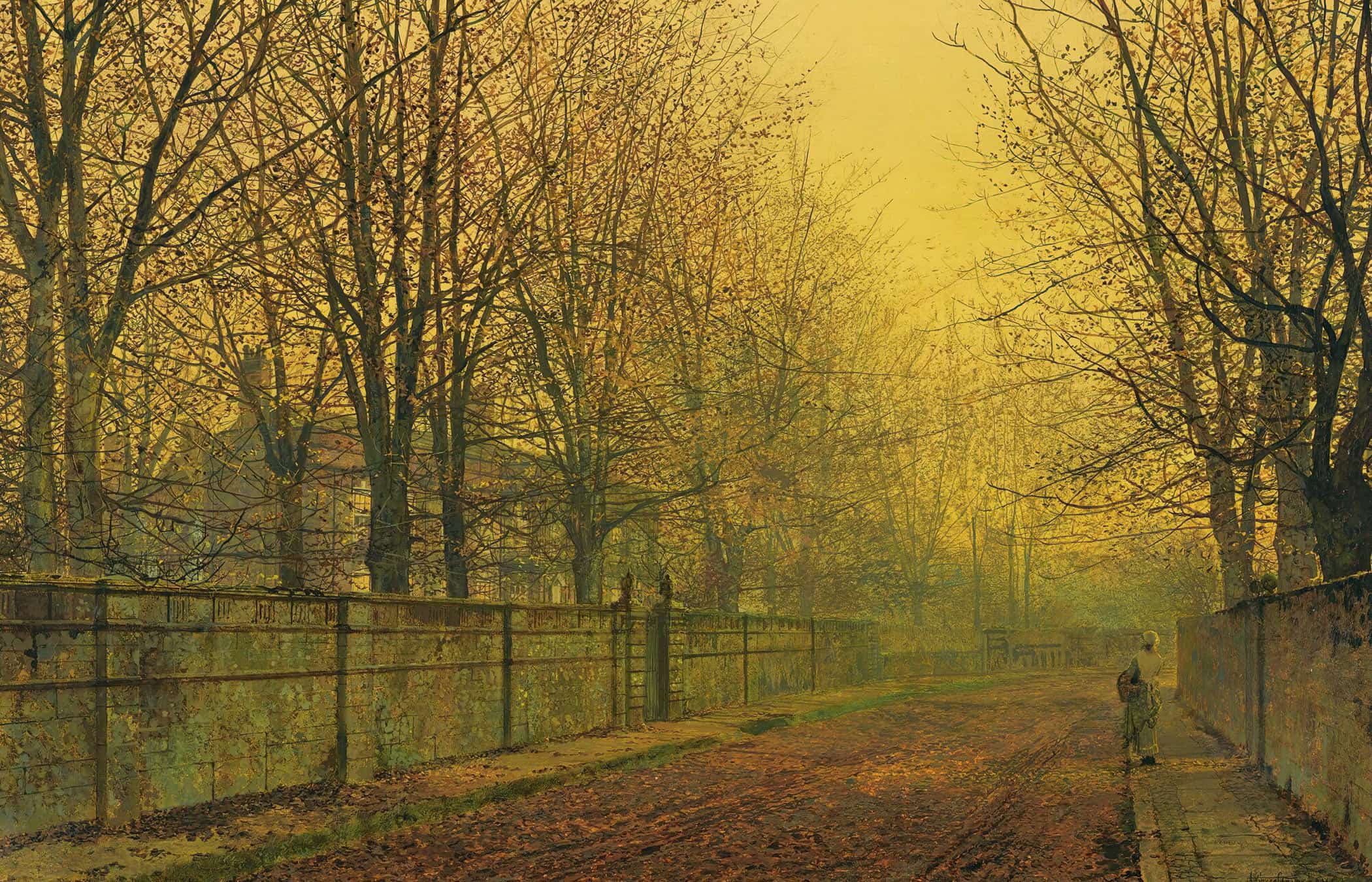 In The Golden Glow Of Autumn by John Atkinson Grimshaw
