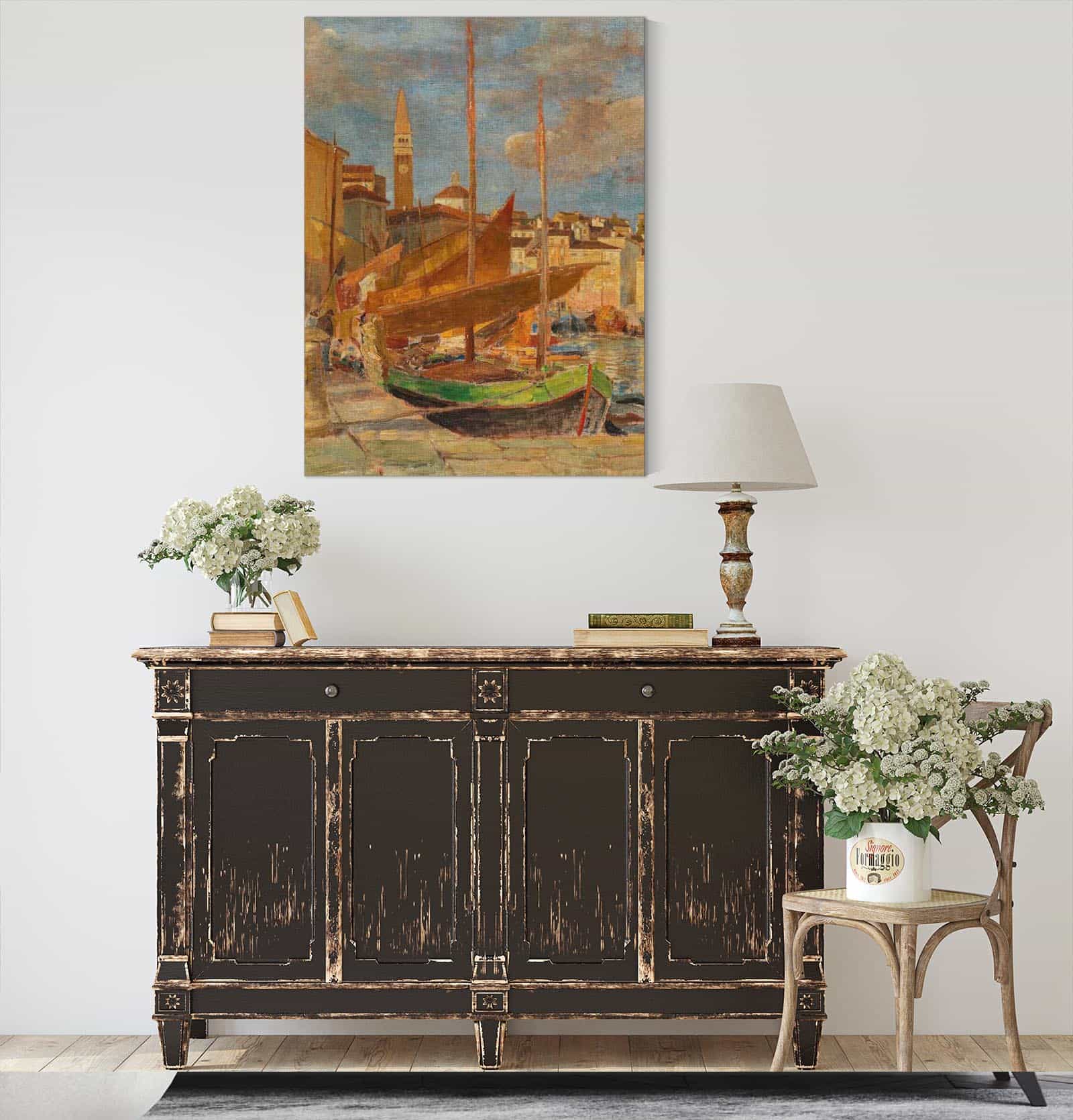 In The Harbour Of Pirano by Tina Blau