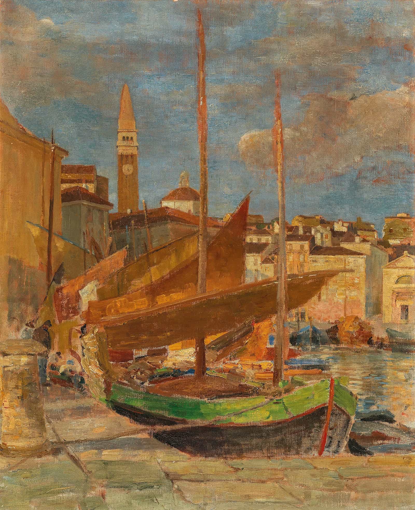 In The Harbour Of Pirano by Tina Blau