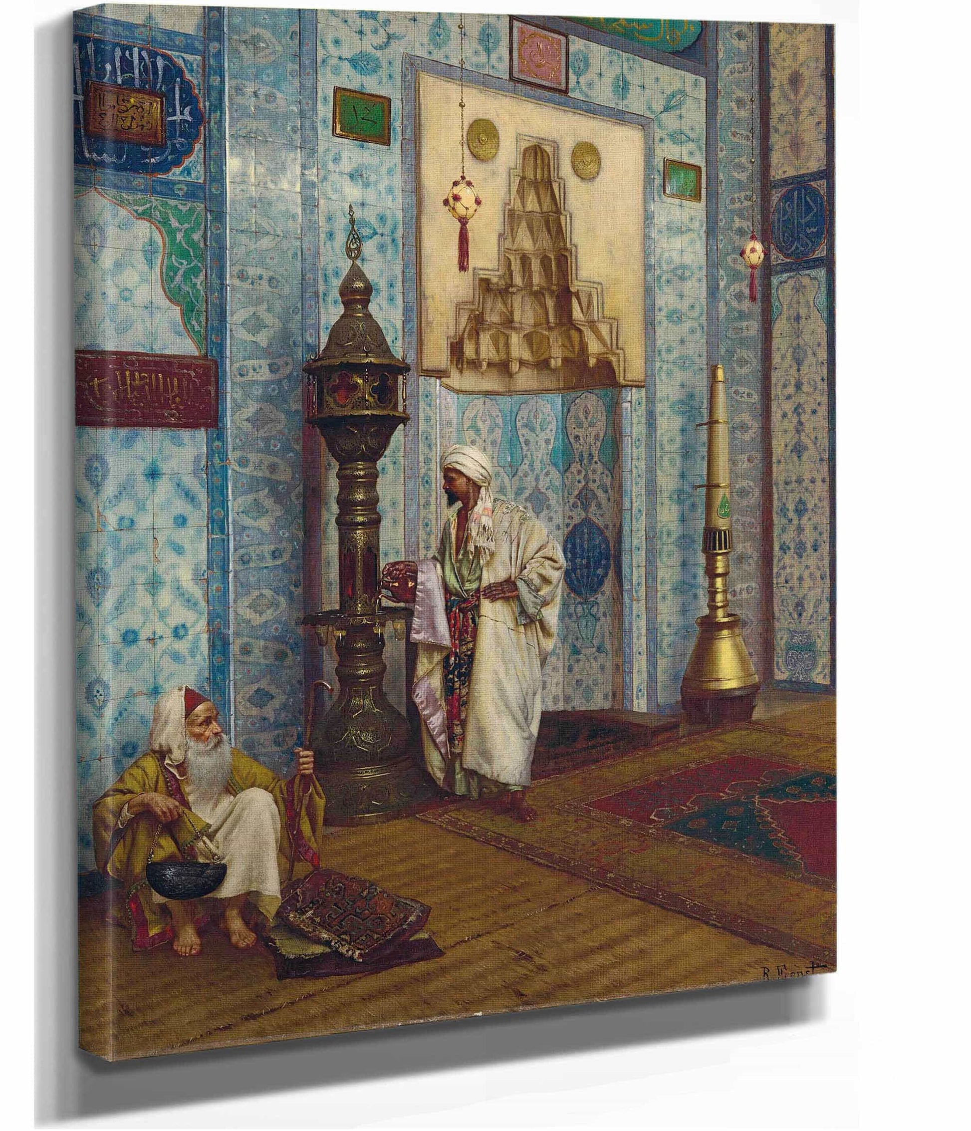 In The Mosque by Rudolf Ernst