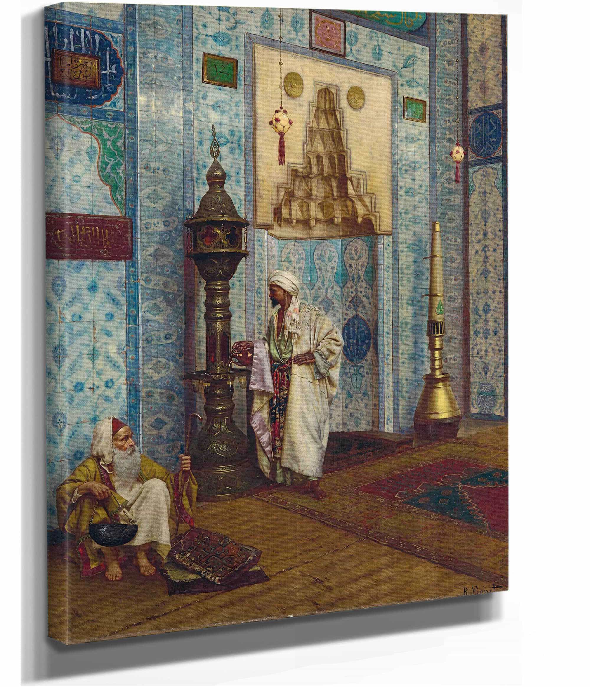 In The Mosque by Rudolf Ernst