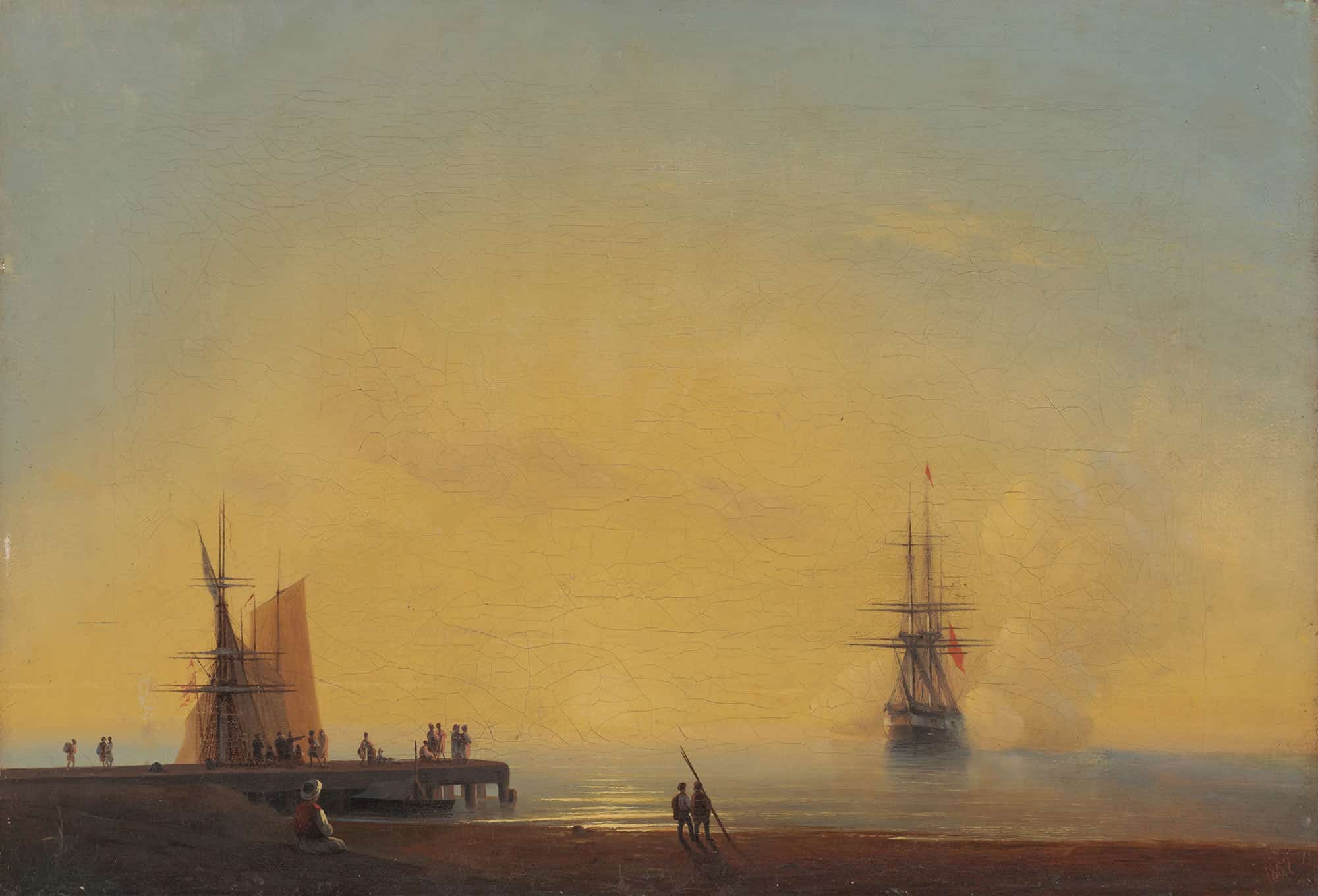 In The Roads Evening by Ivan Konstantinovich Aivazovsky