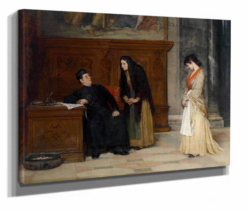 In The Sacristy by Eugen Von Blaas
